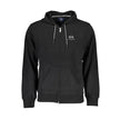 Sleek Hooded Cotton Sweatshirt in Black