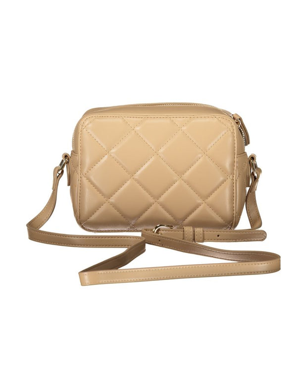 Beige Polyethylene Women Handbag