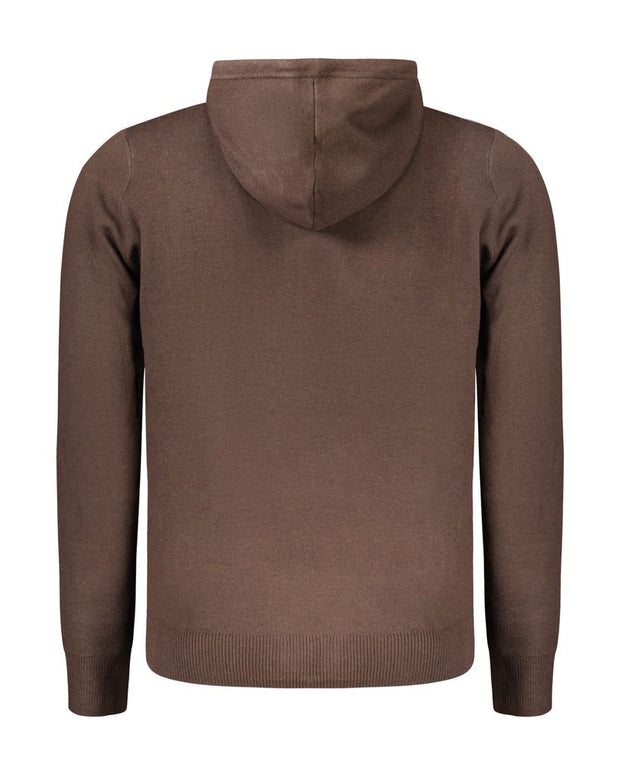 Brown Polyamide Men Cardigan