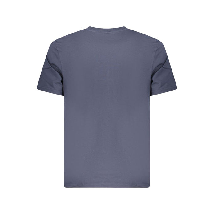 Blue Cotton Men T-Shirt
