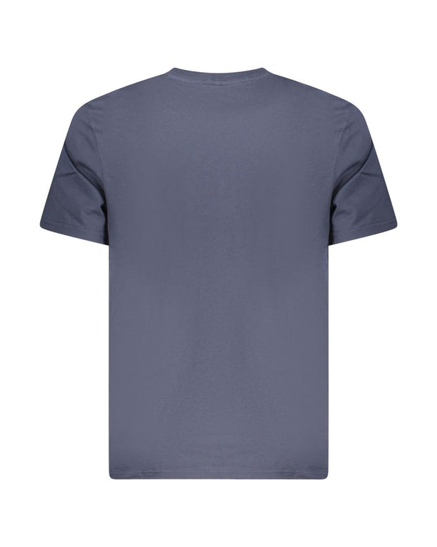 Blue Cotton Men T-Shirt