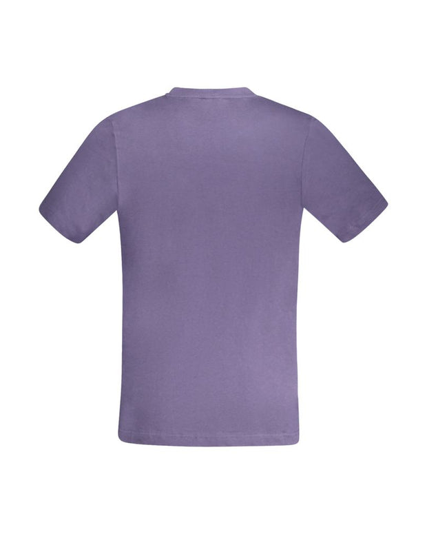 Blue Cotton Men T-Shirt