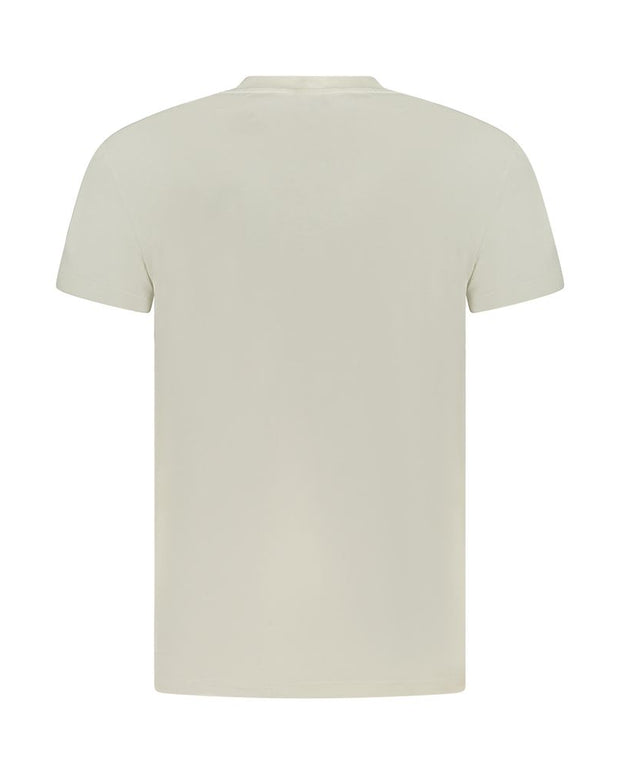 Beige Cotton Men T-Shirt