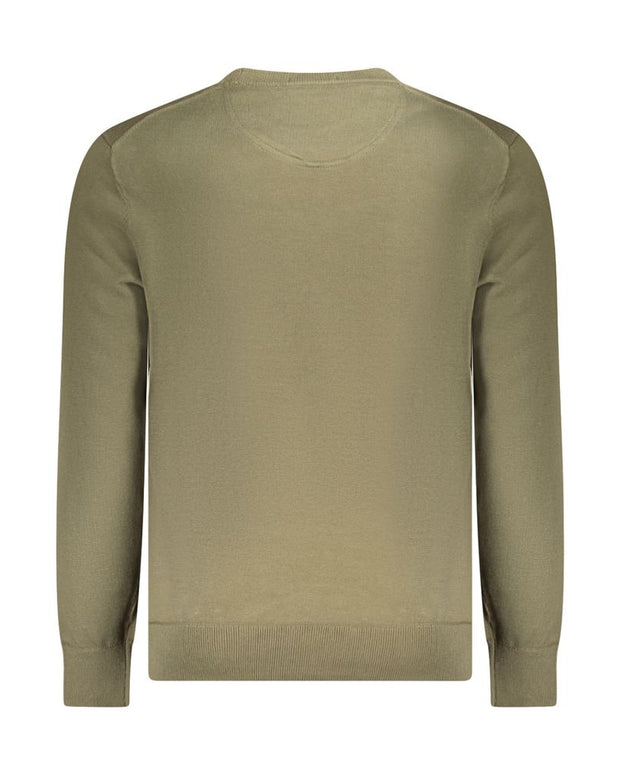 Green Cotton Men Sweater