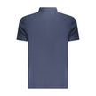 Blue Cotton Men Polo Shirt