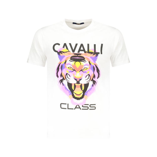 White Cotton Men T-Shirt