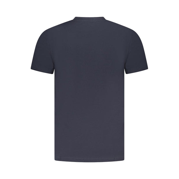 Blue Cotton Men T-Shirt