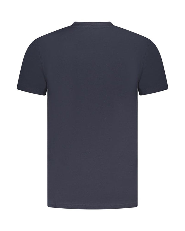 Blue Cotton Men T-Shirt