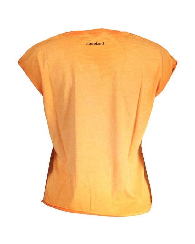 Orange Cotton Women Top
