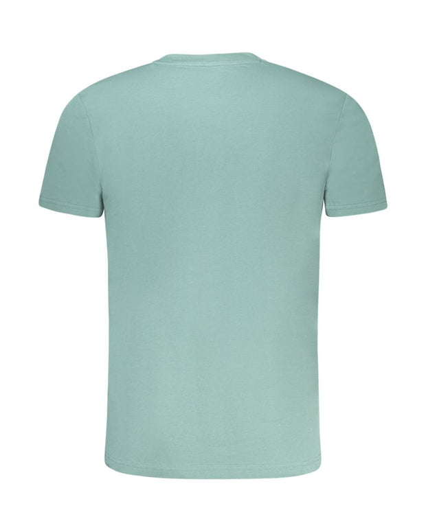 Green Cotton Men T-Shirt