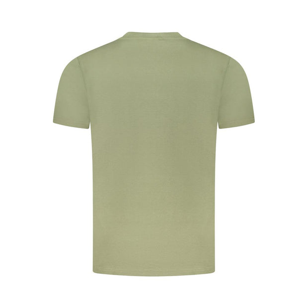 Green Cotton Men T-Shirt