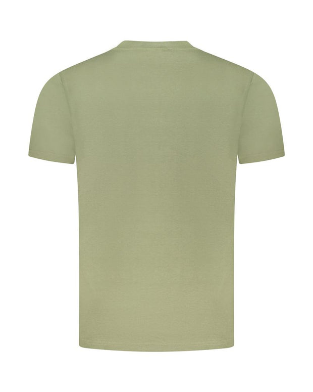 Green Cotton Men T-Shirt