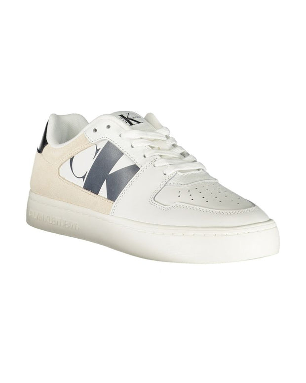 White Polyester Sneaker