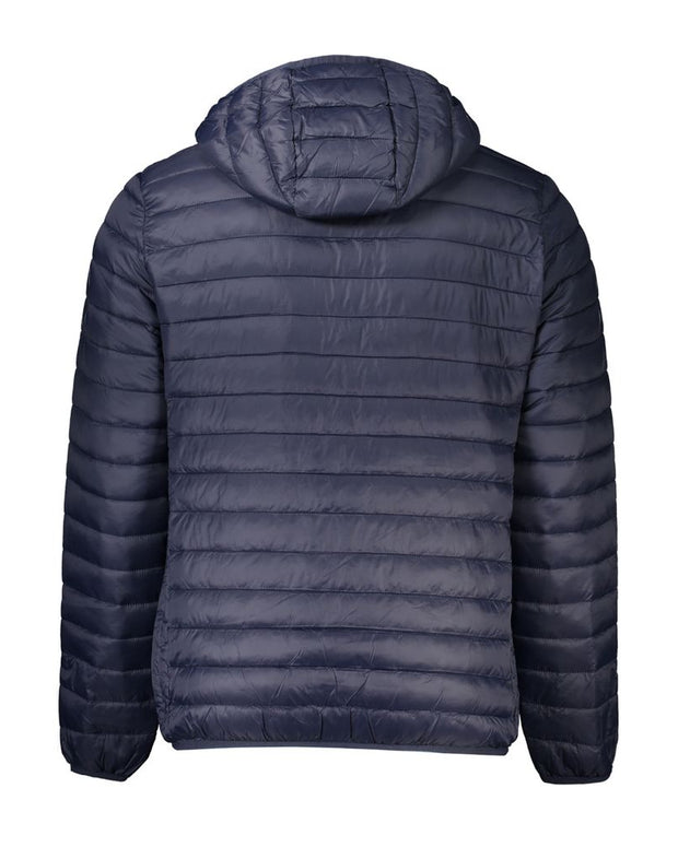 Blue Polyamide Men Jacket