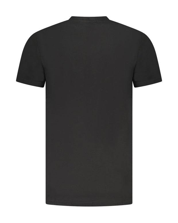 Black Cotton Men T-Shirt