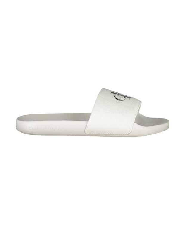 White Polyester Women Sandal