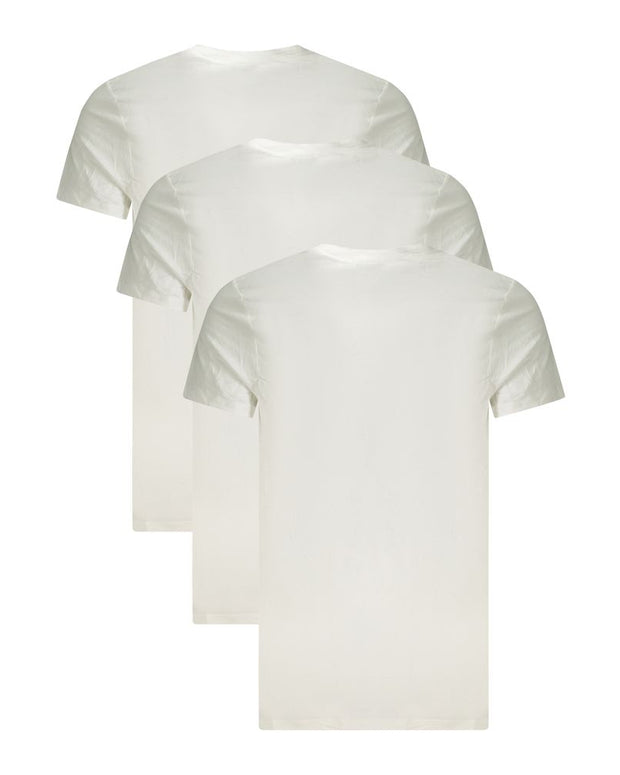 White Cotton Men T-Shirt