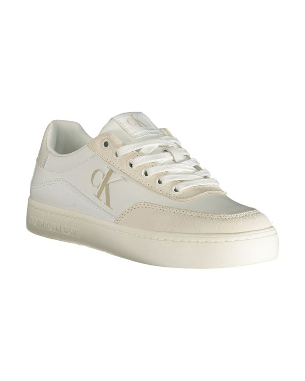 White Polyester Sneaker