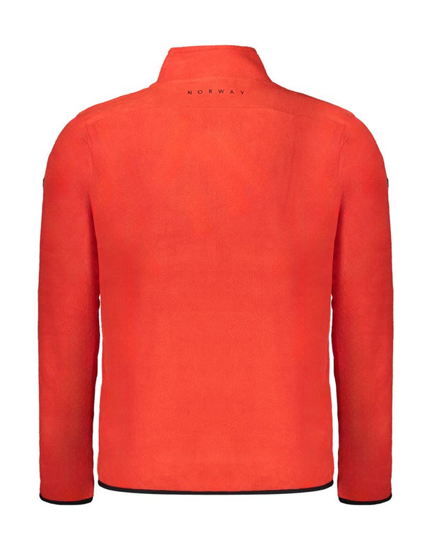 Red Polyester Men Sweater