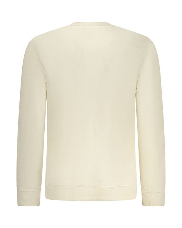 Beige Cotton Men Sweater