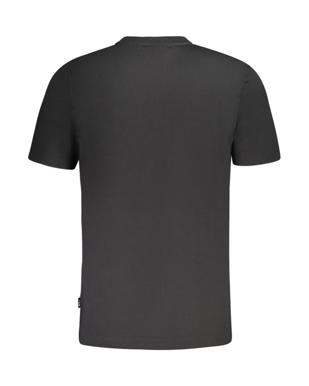 Black Cotton Men T-Shirt