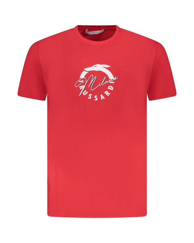 Red Cotton Men T-Shirt