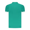 Green Cotton Men Polo Shirt