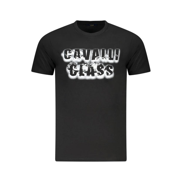 Black Cotton Men T-Shirt