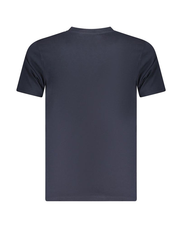 Blue Cotton Men T-Shirt