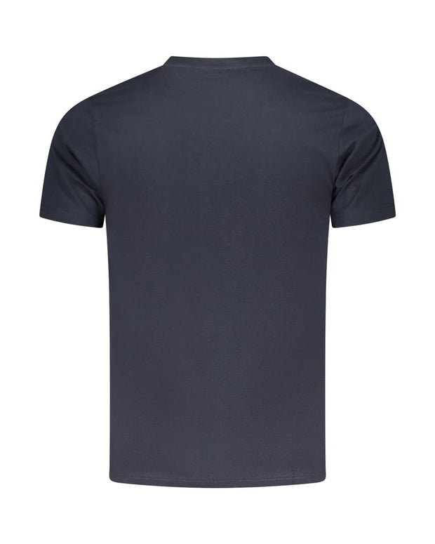 Blue Cotton Men T-Shirt