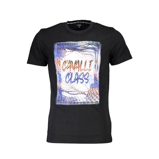 Black Cotton Men T-Shirt