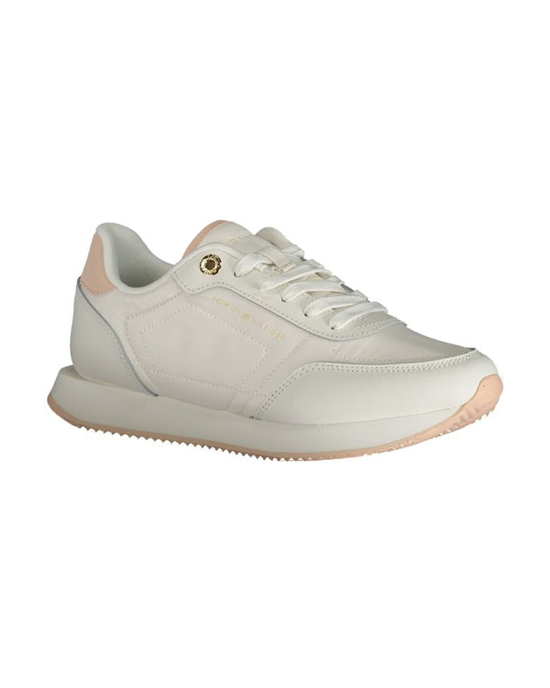 White Polyester Sneaker