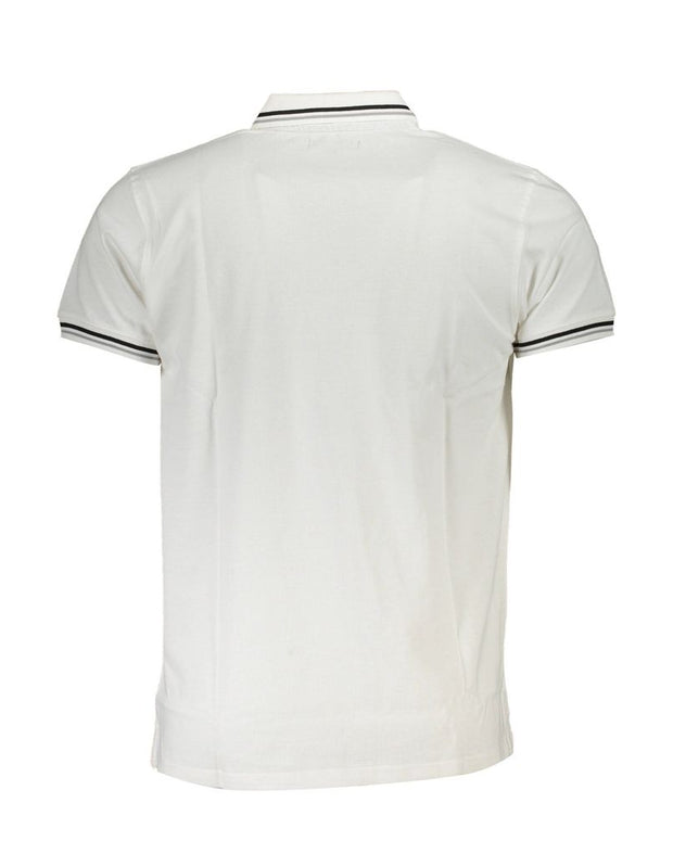 White Cotton Men Polo Shirt