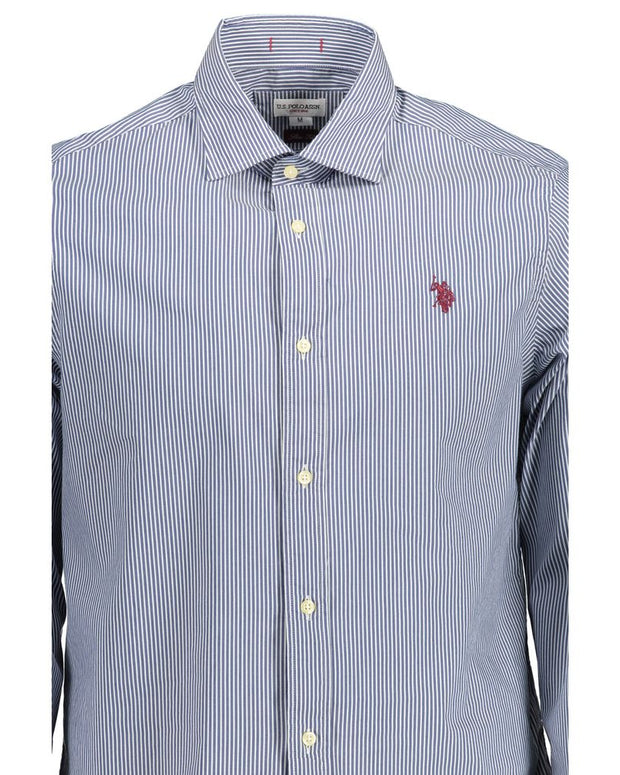 Blue Cotton Men Shirt