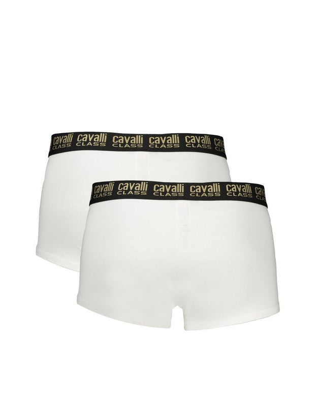White Cotton Men Boxer Pair