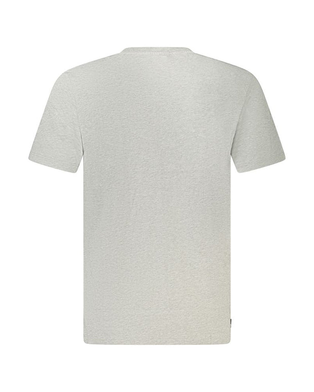 Gray Cotton Men T-Shirt