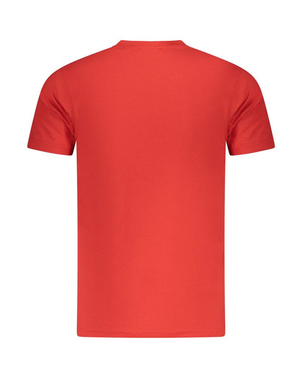Red Cotton Men T-Shirt