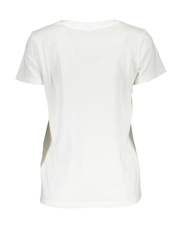 White Cotton Women T-Shirt