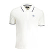 White Cotton Men Polo Shirt
