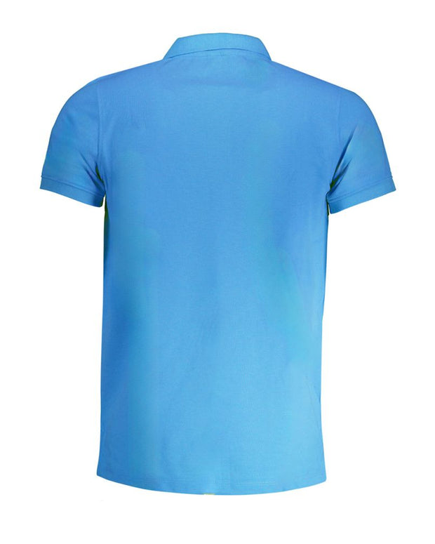 Blue Cotton Polo Shirt