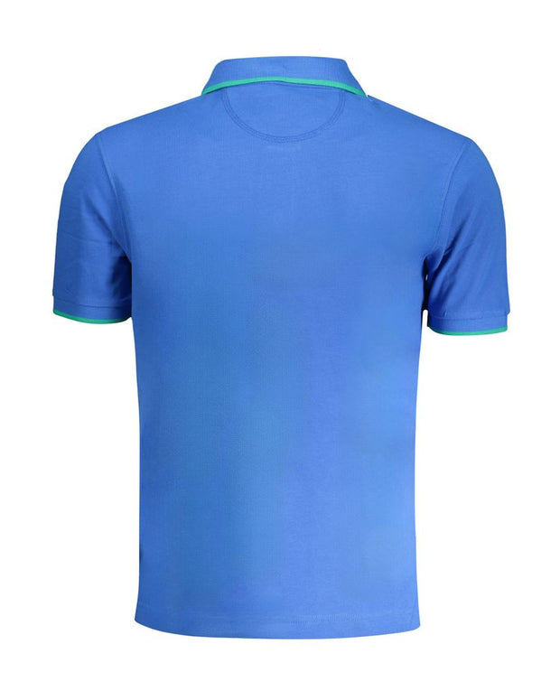 Blue Cotton Polo Shirt