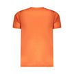 Orange Polyester Men T-Shirt