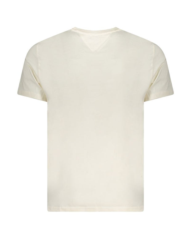 Beige Cotton Men T-Shirt
