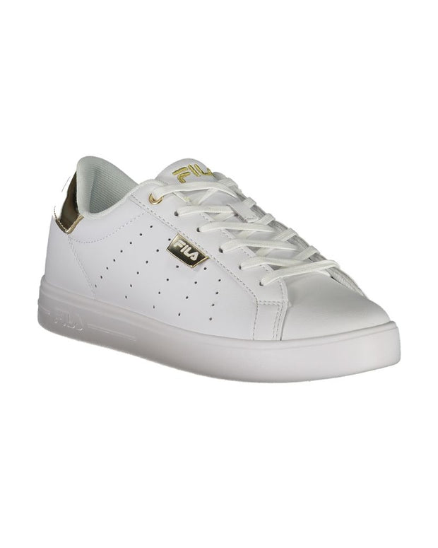 Lace-Up Luxe Sneakers with Golden Accents