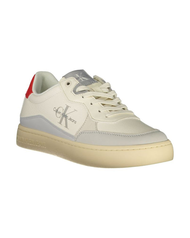 White Polyester Sneaker