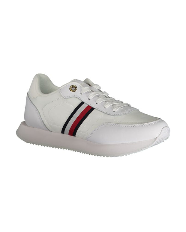 White Polyester Sneaker