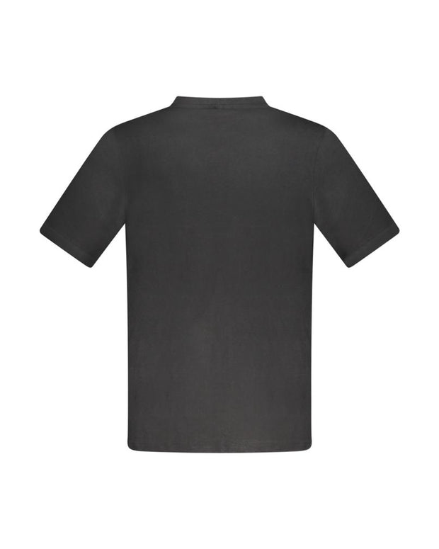 Black Cotton Men T-Shirt