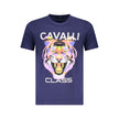 Blue Cotton Men T-Shirt