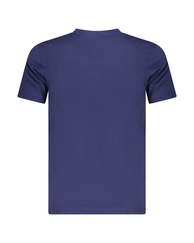 Blue Cotton Men T-Shirt
