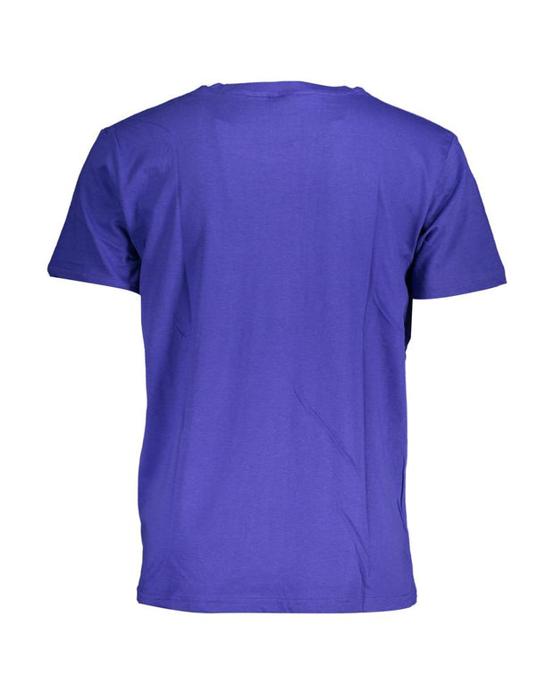 Blue Cotton Men T-Shirt